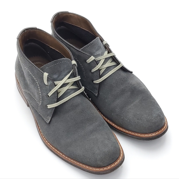 J. Murphy Desert Gray Mens Chukka Boots Lace Up Preppy Academia Casual Shoes 9.5